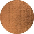 thumbnail image 1 of Ahgly Company Indoor Round Oriental Orange Industrial Area Rugs, 4' Round, 1 of 4
