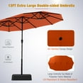 thumbnail image 2 of Sophia & William 8-Piece Outdoor Dining Set with 13 ft Double Sided Orange Red Umbrella, Patio Table & Metal Chairs for 6, 2 of 10