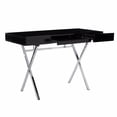 thumbnail image 3 of Room Designs Computer X Desk Black Gloss Modern Rectangle, 3 of 6