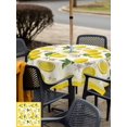 thumbnail image 6 of Square Outdoor Tablecloth with Umbrella Hole Yellow Summer Lemon Outside Table Cloth Waterproof Patio Table Cover Summer Botanical Watercolor Zipper Tablecloths for Picnic Party Camping 60x60 Inch, 6 of 8