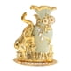 thumbnail image 1 of Jarrón de cerámica estilo europeo con baño de oro. Jarrón decorativo para flores, ideal para la decoración del hogar, sala de estar, oficina, centro de mesa y bodas. Elefante izquierdo, 1 of 9