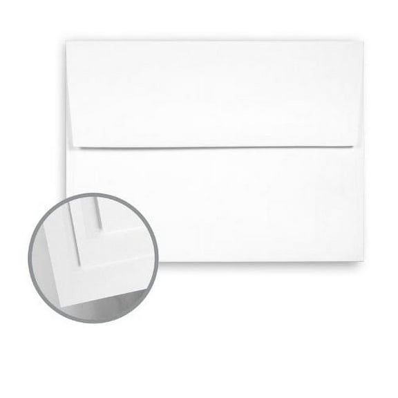 Finch Fine Bright White Envelopes - A7 (5 1/4 x 7 1/4) 70 lb Text 10% Recycled 250 per Box
