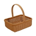 thumbnail image 2 of Cesta de picnic de imitación de ratán, cesta de compras de granja para dulces, frutas y bodas L, 2 of 8