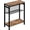 Ash Brown, variant on Narrow Side Table for Small Space, 3-Tier End Table with Magazine Holder, Slim Nightstand with Wire Shelf, Skinny Bedside Table in Living Room, Bedroom, Study, Kitchen and Balcony (Black)