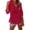 Red, variant on Women's Tops, Tees & Blouses Women Lightweight V Neck Linen Pullover Hooded Sweatshirt Long Sleeve Loose Breathable Beach Cover Up Top With Front Pockets Drawstring Vacation Green XXL