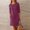*Hot Pink, variant on ClodeEU Women's Mini Dresses, 2025 Button Shirt Dress, Long Sleeve Round Neck Dressy with Pockets Black,Womens Plus XL