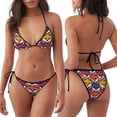 thumbnail image 3 of Saiise Fox Face Pattern Women's Adjustable Bikini Set High-Cut Two-Piece Swimsuit for Beach Pool Party Tropical Vacation, 3 of 6