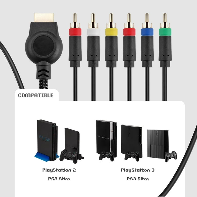 PS2 to HDMI Converter (with Ypbpr HD Signal 100% Enhance Video Quality)  Compatible with PS 2/ PS 3 Convert PS2 to HDMI Signal of Modern