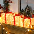 thumbnail image 2 of Set de 3 cajas de regalo iluminadas con iluminación navideña FUNIAO con 60 LED, 2 of 7