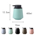thumbnail image 3 of Ceramic Lotion Dispenser, Hand Soap Dispenser, Refillable- Shampoo Dispenser, Bathroom Kitchen-Gray-400ml, 3 of 6