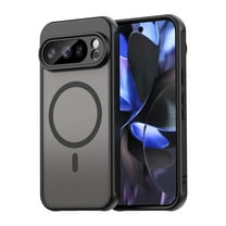 YEYKX Magnetic for Google Pixel 10 Pro Case [Compatible with MagSafe] [Military Grade Drop Protection] Translucent Matte Shockproof Phone Case,Black,For Google Pixel 10 Pro