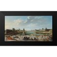 thumbnail image 2 of Raguenet, Jean-Baptiste 18x11 Black Modern Framed Museum Art Print Titled - A View of Paris from the Pont Neuf, 2 of 5