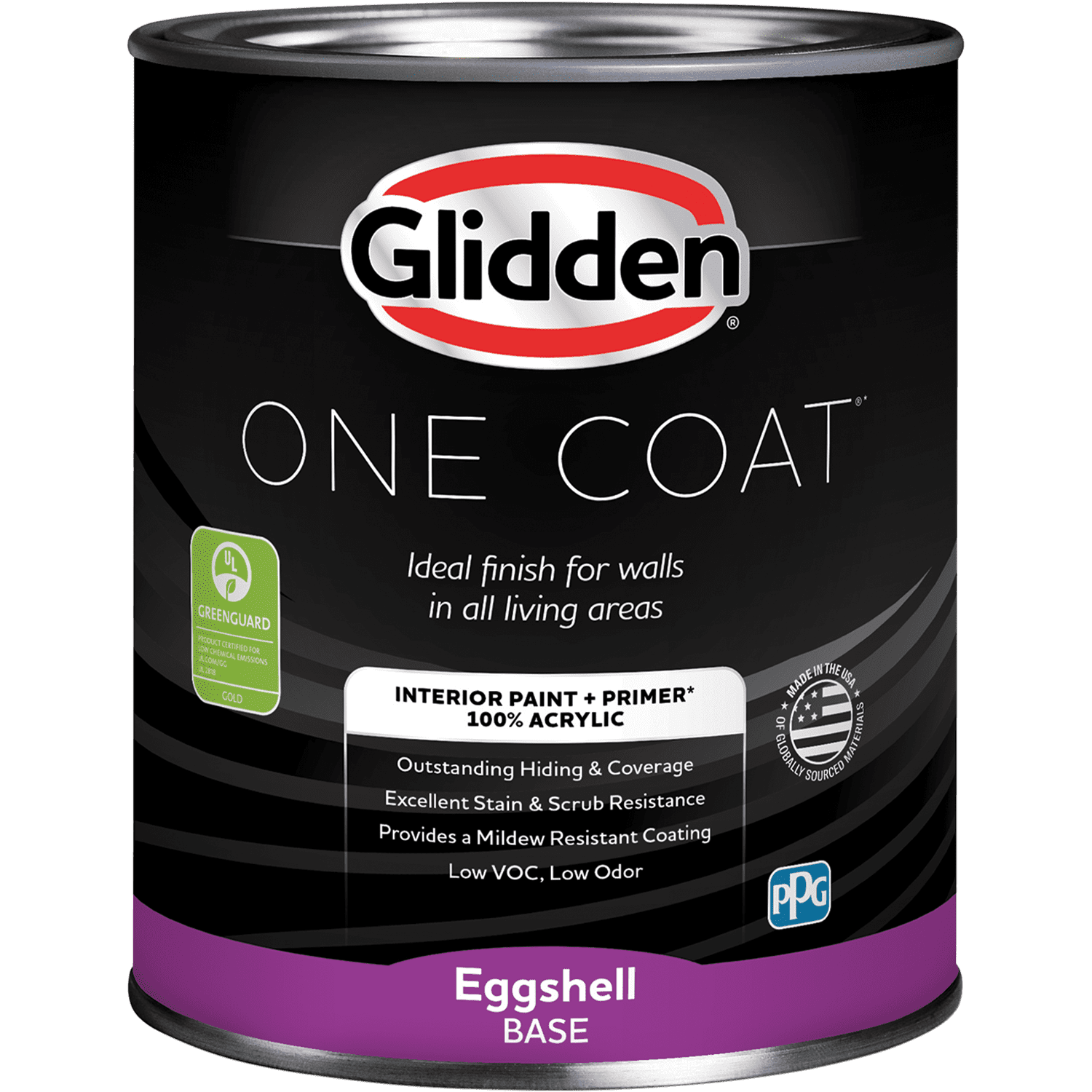Glidden One Coat Interior Paint and Primer, Choo Choo / Purple, 1-Quart, Eggshell