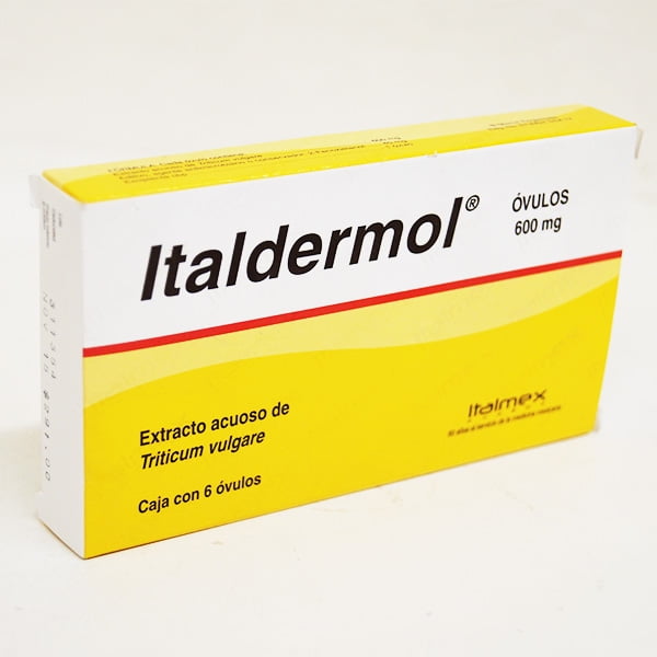 Italdermol óvulos 6 pzas de 600 mg c/u