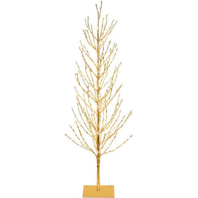 Vickerman X167181 White LED Flat Base Christmas Tree with Warm White Lights - 8 ft.