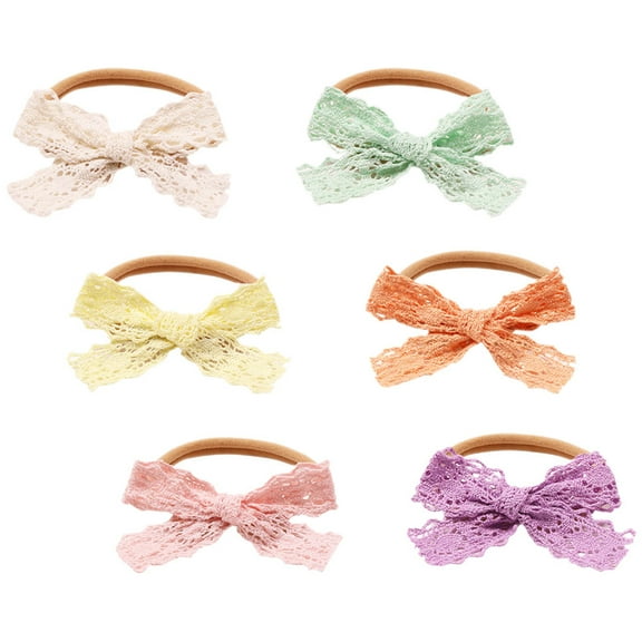 PTOOTP 6-Pack Adjustable Infant Headbands Nylon Soft Stretchy Baby Headband Assorted Colors for Everyday Wear and Casual Gatherings