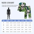 thumbnail image 6 of Kll Skull And Palm Leaves Sleepwear Mens Flannel Pajamas,Long Cotton Pj Set, 6 of 9