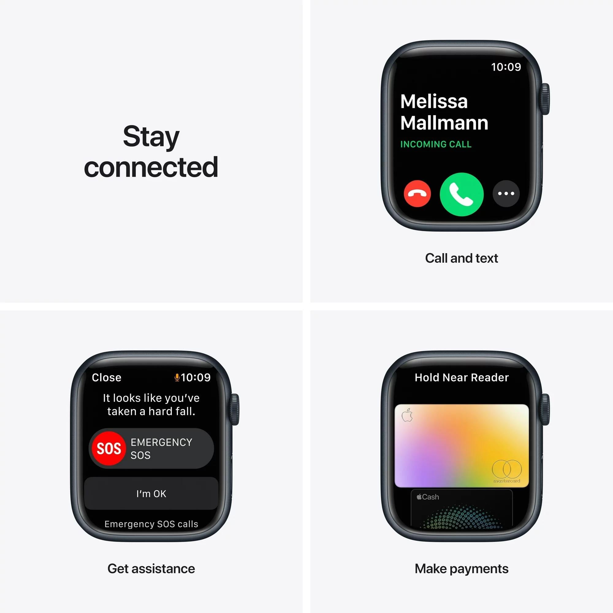 Restored Apple Watch Series 7 (GPS, 45 mm) Midnight Aluminum Case with Midnight Sport Band Bundle 5 Bonus Bands, Charging Stand, Screen Protector, & 2 amp charger (Refurbished)