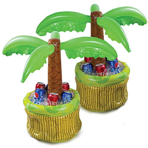 Inflatable Palm Tree for Beach Pool Parties Luau Party Supplies for Adults Summer Party Decorations Beer Cooler for Parties 26 Inflatable Cooler Pack of 2 