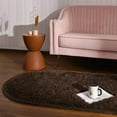 thumbnail image 4 of Homore Ultra Soft Modern Oval Rugs for Bedroom,2.6' x 5.3',Coffee, 4 of 8
