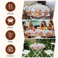 thumbnail image 7 of Gingerbread Grey Round Tablecloth, Fitted Table Cover with Elastic for 45"-54" Round Tables, Christmas Winter Snowflake Table Cloth Outdoor Indoor Dinning Party Waterproof Tablecloths, 7 of 7