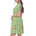 thumbnail image 2 of Rateoe Cute Poodle Dog Pattern Women’s Short Sleeve Dress – Casual Elegant Summer A-Line Dress for Everyday Wear, 2 of 6