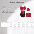 thumbnail image 5 of TiaoBug Kids Girls Gymnastics Leotards Sleeveless Bodysuit Tumbling Shorts Hair Tie Dance Unitards Blue 12, 5 of 5