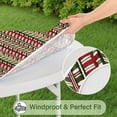 thumbnail image 5 of Red and Green Christmas Striped Pattern Round Fitted Tablecloth with Elastic Edge,Dining Table Cover Waterproof,Outdoor Round Tablecloth for Camping,Dining,Indoor and Outdoor, 5 of 7