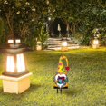 thumbnail image 2 of Gnomos de rama de acero Decoración de árbol de metal Arte de gnomos de metal Jardín de acero plateado, 2 of 5