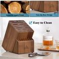 thumbnail image 6 of ENOKING 25 Slots Universal Knife Block Without Knives, Acacia Wood Knife Holder for Kitchen Counter, Butcher Block Countertop for Knife Storage, 6 of 9