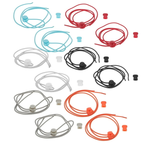 6 Pairs of Strainer Shoe Laces Elastic Sneakers Laces Convenient Unisex Shoelaces for Home Shop