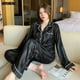 thumbnail image 1 of Pijamas finos de lujo para mujer, ropa de dormir femenina, elegante, de seda sintética, poliéster, conjuntos de puntos, ropa de casa Sexy, 1 of 4