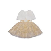 Wonder Nation Girls Metallic Special Occasion Dress w/ Shrug, Sizes 4-16 & Plus