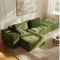 thumbnail image 4 of 130" Cloud Sectional Couch with L-Shape Chaise, Akaber Modern Modular Sofa with Deep Seat, Upholstered Couches for Living Room Bedroom, 4 of 10