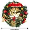 thumbnail image 3 of Suncoda Christmas Wreath, Christmas Decorations Christmas Wreath 12 Inch, Christmas Wreaths for Front Door Ornaments, Christmas Wreath with for Home Decor Wall Decor, Christmas Ornament, 3 of 9