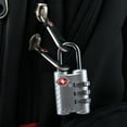 thumbnail image 5 of High Security Waterproof Portable Small Padlock Smart Combination Lock TSA Customs Lock Customs Code Lock Padlock with Steel Cable SILVER G -ALLOY, 5 of 8