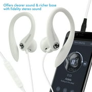 Magnavox White Earhook Headphones with Microphone MHP4854WT
