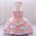 thumbnail image 4 of ZACPNCV Baby Girl Dress Sleeveless Sequins Princess Dresses Toddler Wedding Birthday Party Gown Dresses Pink 2-3 Years, 4 of 9