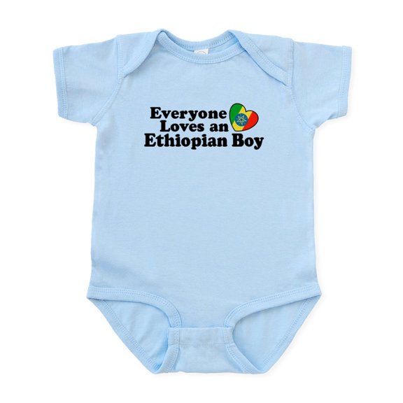 CafePress - Everyone Loves An Ethiopian Boy Infant Bodysuit - Baby Light Bodysuit, Size Newborn - 24 Months