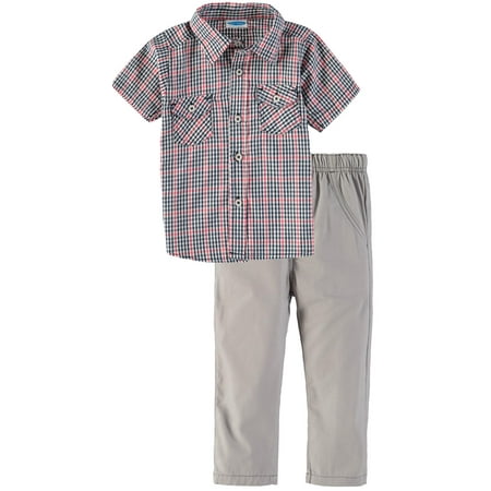 Bon Bebe Boys 12-24 Months Printed Woven Pant Set (Grey 24 Months)