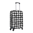 thumbnail image 3 of Kdxio Anchor Black Tartan Plaid Pattern Luggage Cover for Travel,Elastic and Durable,Fits 18-32 Inch,Anti-Scratch Suitcase Protector, 3 of 9