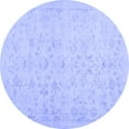 thumbnail image 1 of Ahgly Company Indoor Round Abstract Blue Contemporary Area Rugs, 7' Round, 1 of 4