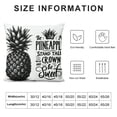 thumbnail image 5 of Leisuo Summer Tropical Fruit Throw Pillow Cases Home Outdoor Decor Super Soft Pillow Cushion Cover Pineapple Wear a Crown and Inspirational Quotes Pillowcases, 5 of 5
