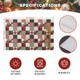 thumbnail image 3 of Christmas Patchwork Placemats Set of 4, Country Farmhouse Red Green Dot Plaid Gingham Heat Insulated Linen Place Mats, Washable Stain-Proof Table Mats for Dining Tables Holiday Decor 13x19 Inches, 3 of 9