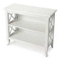 thumbnail image 1 of Beaumont Lane Modern Wood Transitional Glossy White Low Bookcase, 1 of 7