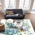 Area Rug Indoor Carpet, Thanksgiving Day Fall Pumpkins Botanical Leaves