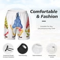 thumbnail image 5 of Lsque Mens Swim Trunks Autumn Funny Gnomes Pattern - Bathing Suit Compression Liner - Beach Swim Shorts Swimwear - (S-3XL) - Stretch Quick Dry -Large, 5 of 9