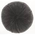 thumbnail image 2 of Mina Victory Life Styles Round Cotton & Velvet Throw Pillow in Charcoal, 2 of 5
