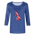 thumbnail image 4 of FAIWAD Hauts d'Été pour Femmes Manches 3/4 Col Rond Imprimé Tendance Blouses Décontractées Grande Taille, 4 of 4
