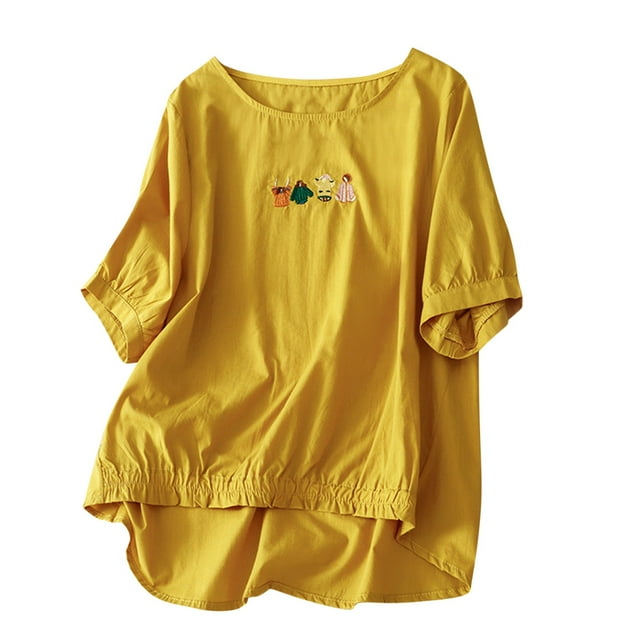 Birdeem T-Shirt Décontracté de Mode pour Femmes à Manches Courtes, Chandail à Col en V, Hauts, Blouse